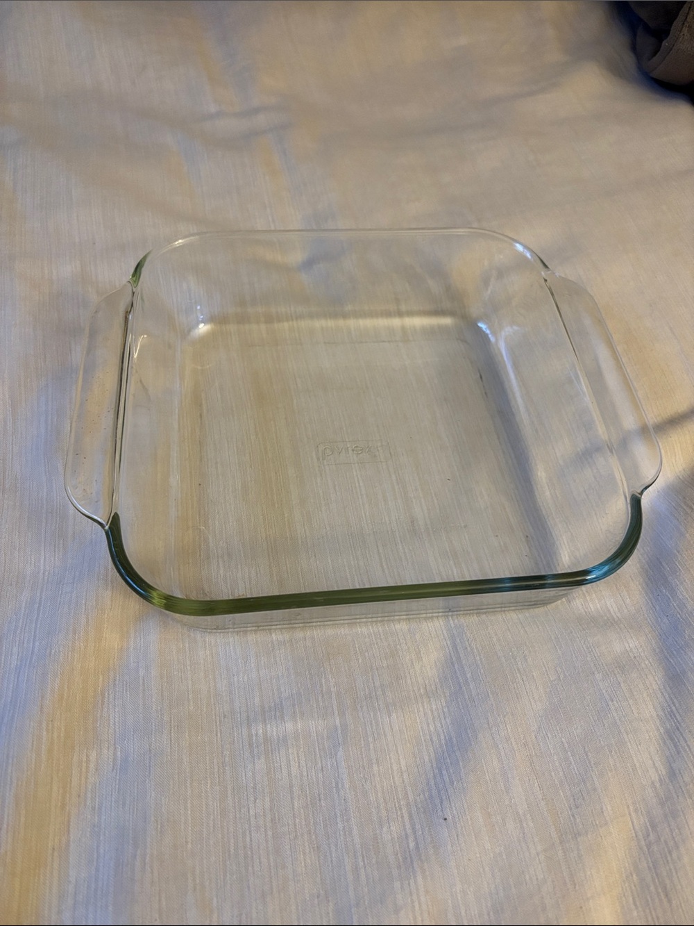Pyrex Clear Glass Square Baking Pan with Integrated Handles 8”